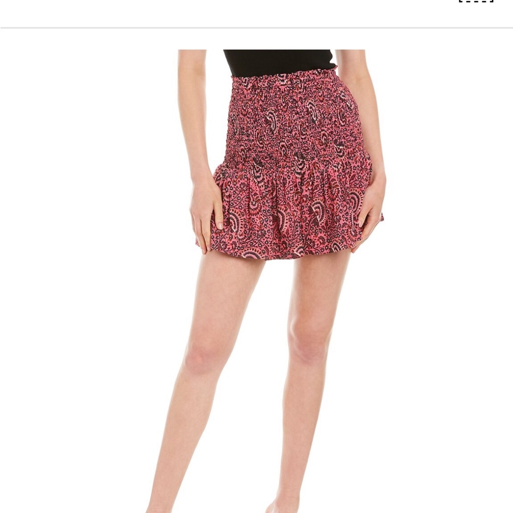 A.L.C. Red Paisley Mini Skirt